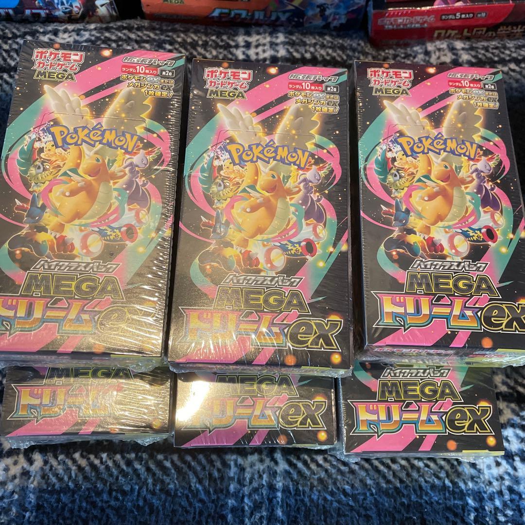 ポケモンカードゲーム　megaドリームex 6ボックス　シュリンク付き