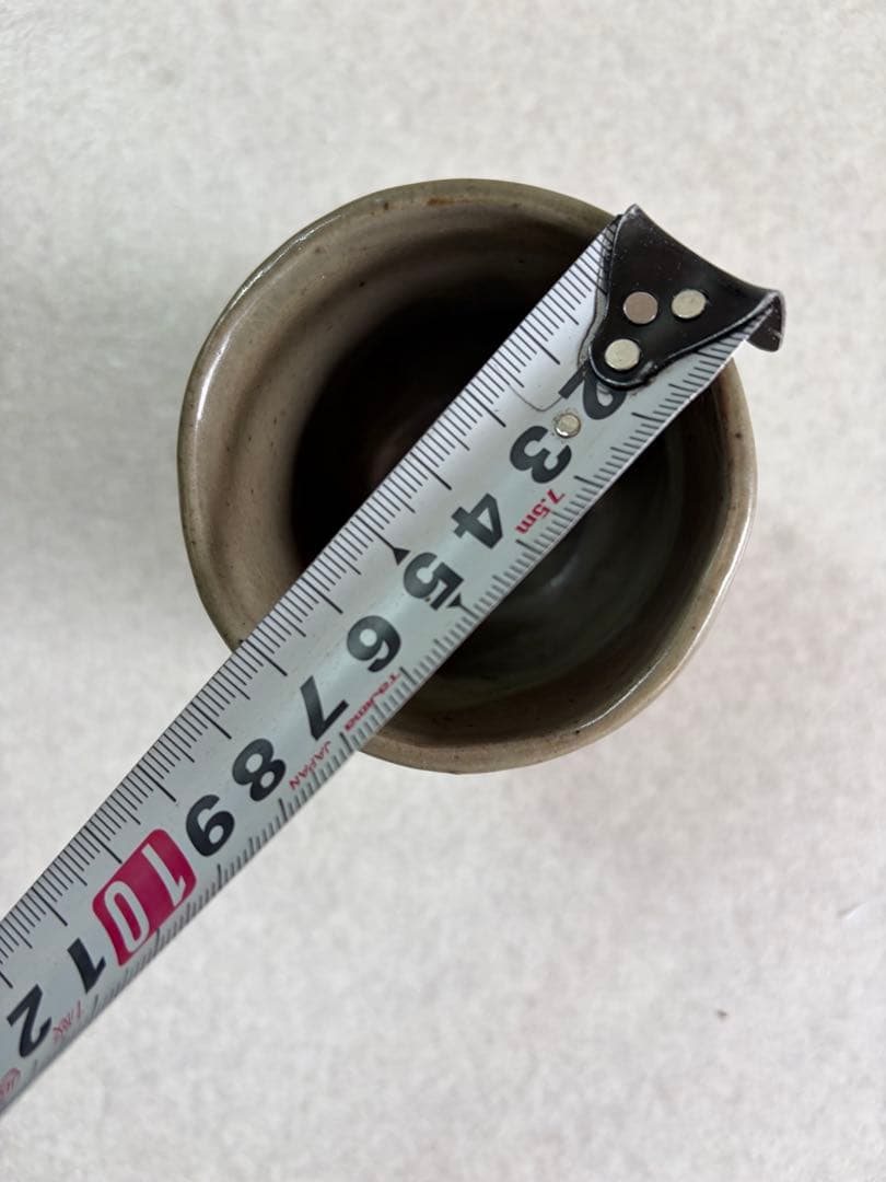 陶器製 顔彫刻 カップ