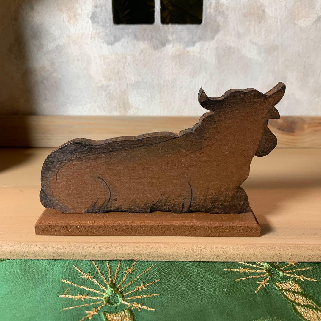 ドイツ製　木製人形　レアな大型のビンテージの手書きの￼可愛いクリッペ人形セット！