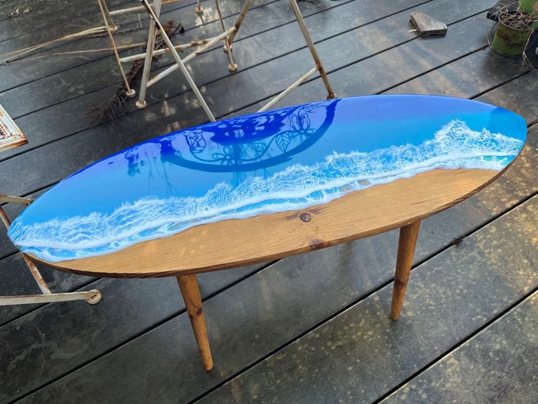 レジンアート海(サーフボードテーブル)