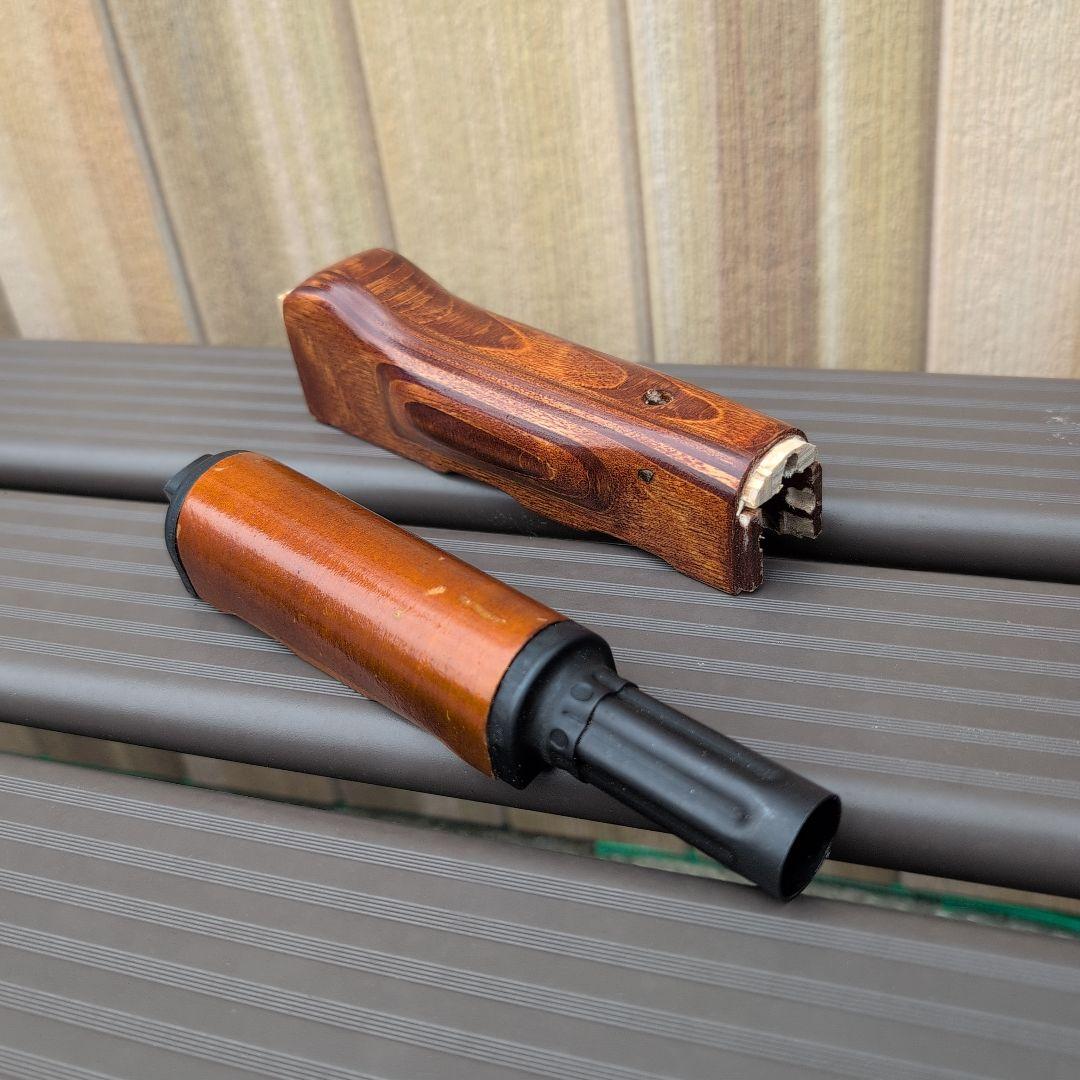 東京マルイ　ガスブロ　AKM 加工品　木製ハンドガード　セット