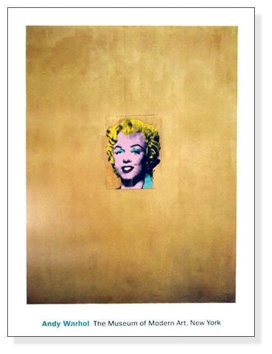 希少 現代アート名作 Andy Warhol ゴールドマリリンモンロー ポスター