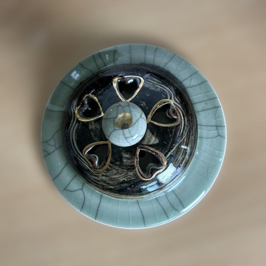 自宅保管品未使用　相馬焼 特大急須 双馬 金馬 美品