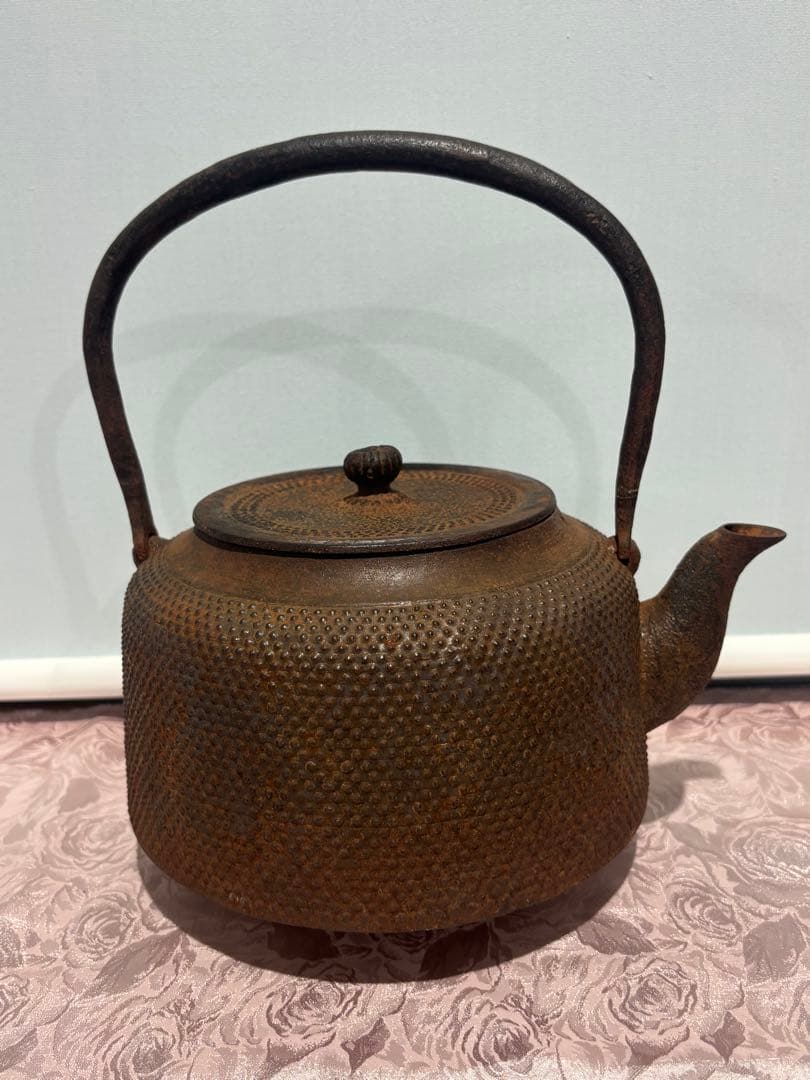 茶道具/鉄瓶/煎茶道具/茶器/鉄製/古董品/鉄瓶/工芸品（724)