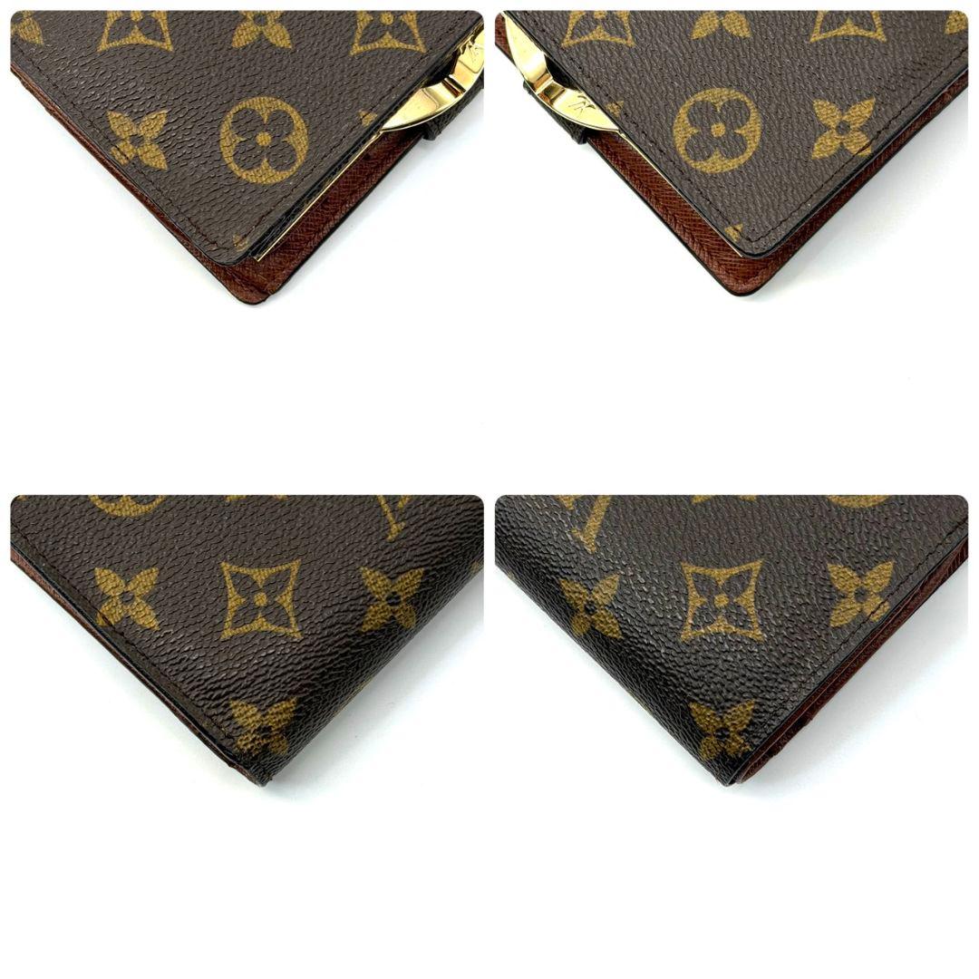 良品 ルイヴィトン モノグラム ポルトモネ ビエ ヴィエノワ がま口 財布 茶