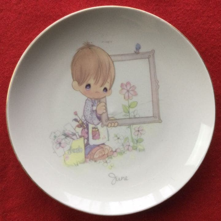 飾皿 米国 アンティークモール購入 陶磁器 アートプレート プレシャスモーメント