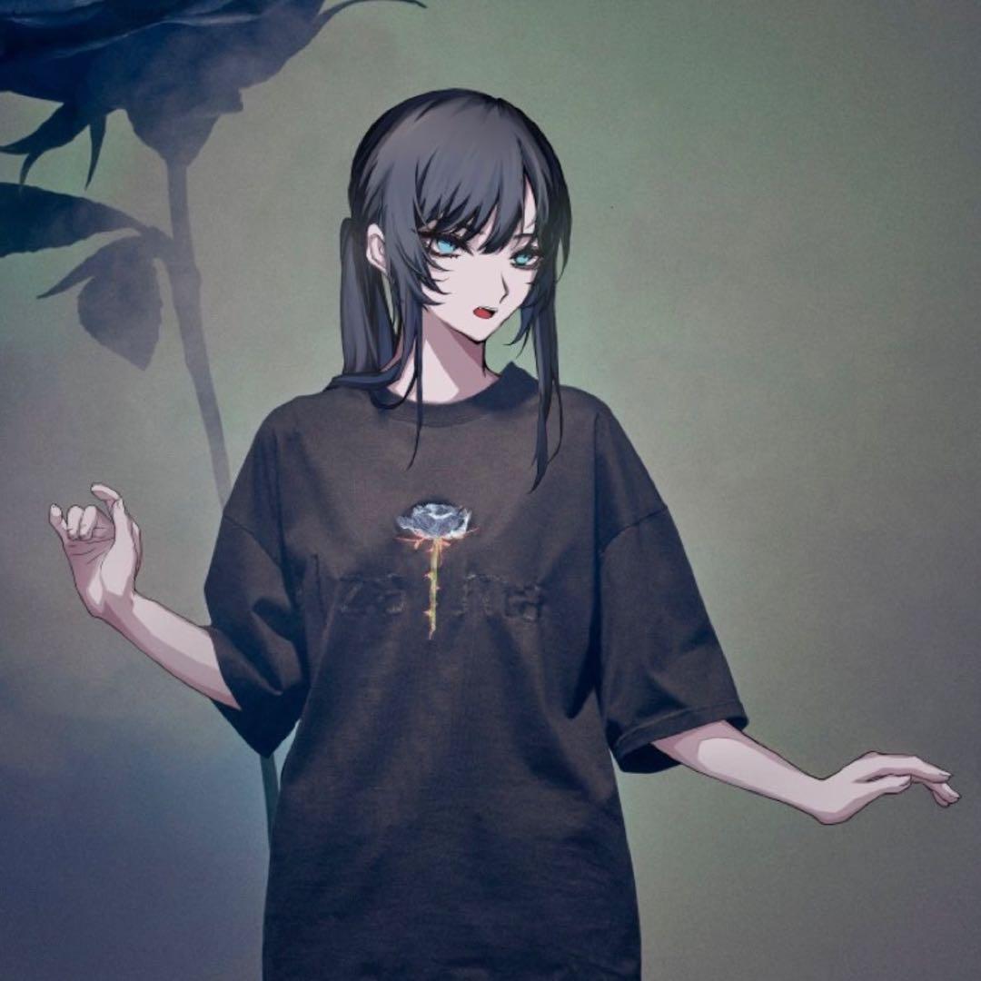 【希少品】Ado hazama Tシャツ ロゴカットソー ブラック XSサイズ