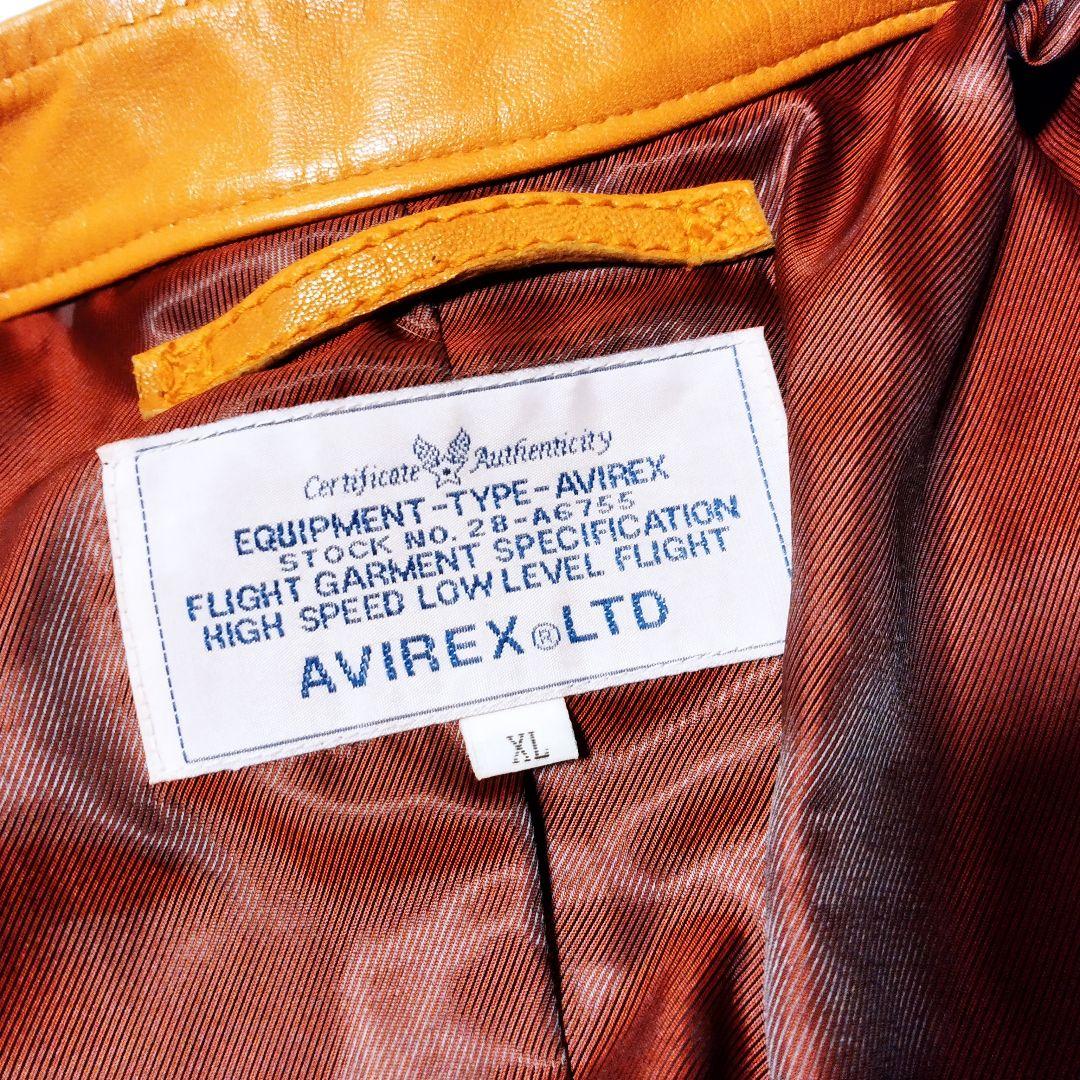 AVIREX パッチ レザージャケット ライダースジャケット アヴィレックス