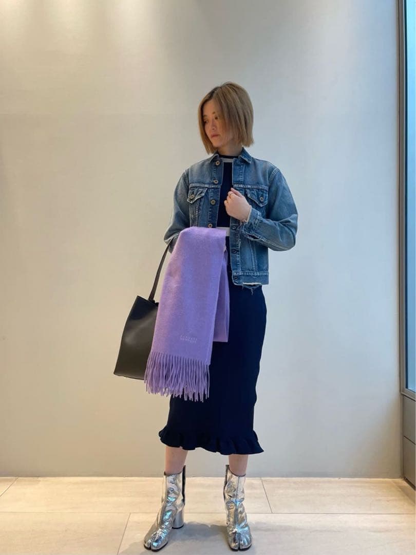 【新品】カシミア バーニーズニューヨーク マフラー ライトブルー ストール