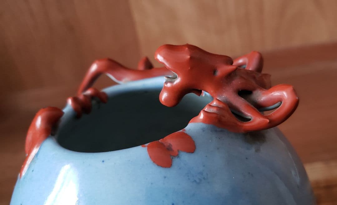 中国美術 大清雍正年製 龍 蝙蝠 花瓶 花器 壷 壺