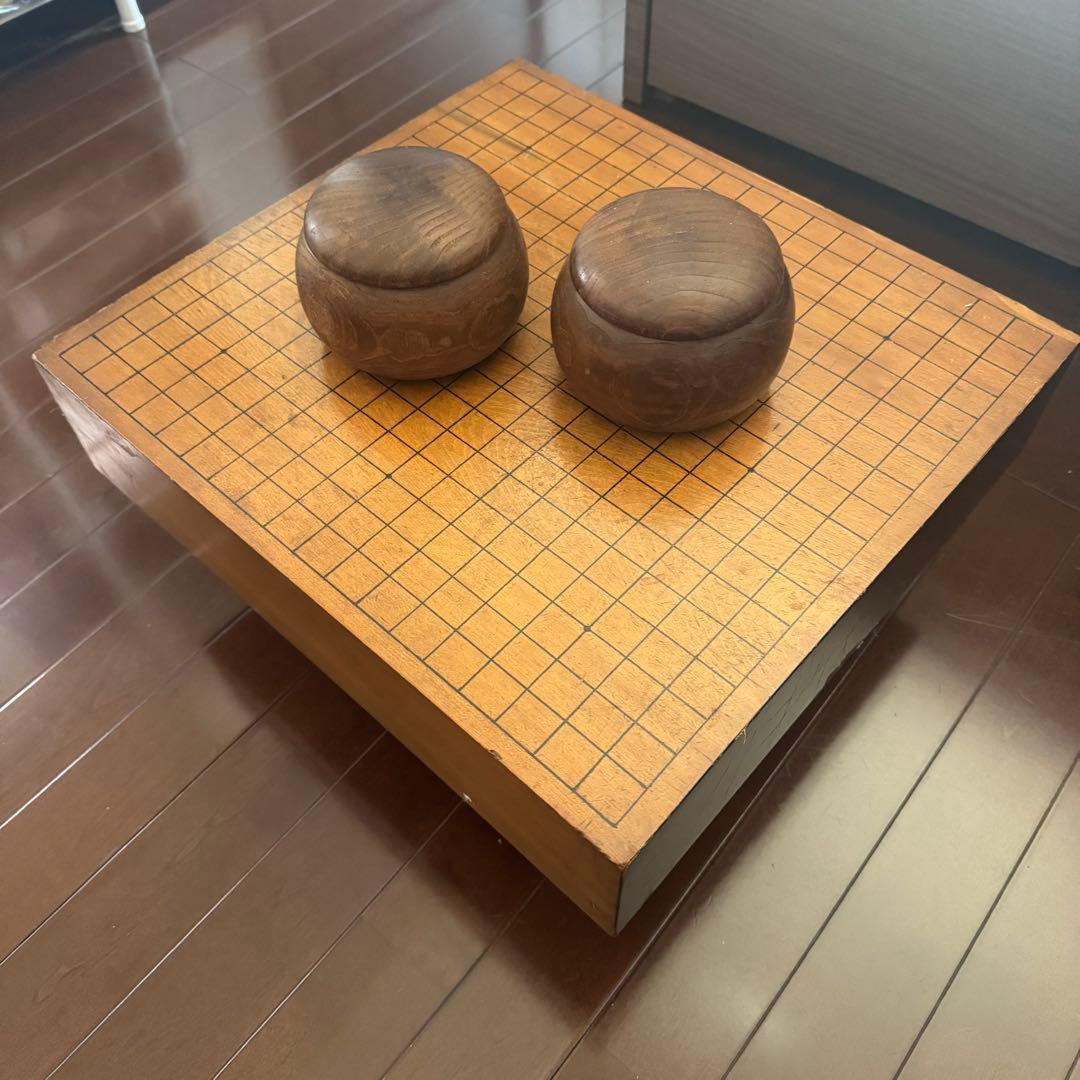 碁盤 脚つき 碁石 囲碁セット 年代物