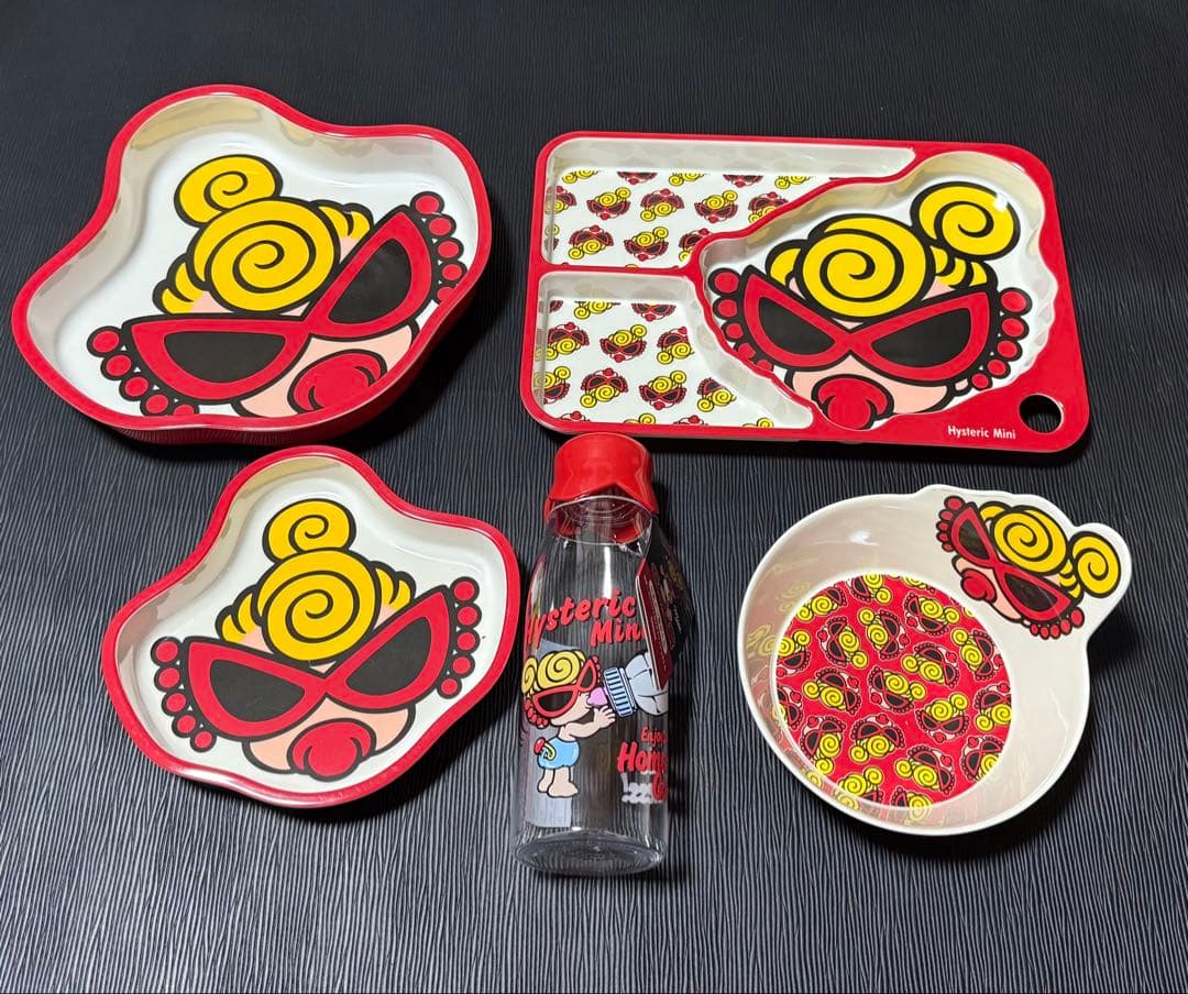 Hysteric Miniヒスミニメラミン食器　レッド5点セット正規品