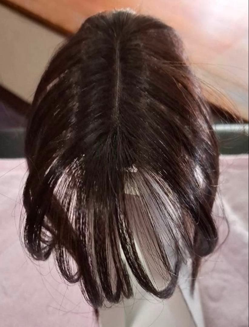 ヘアメイトチャチャ ポイントウィッグ ダークブラウン ショート白髪カバーウィッグ