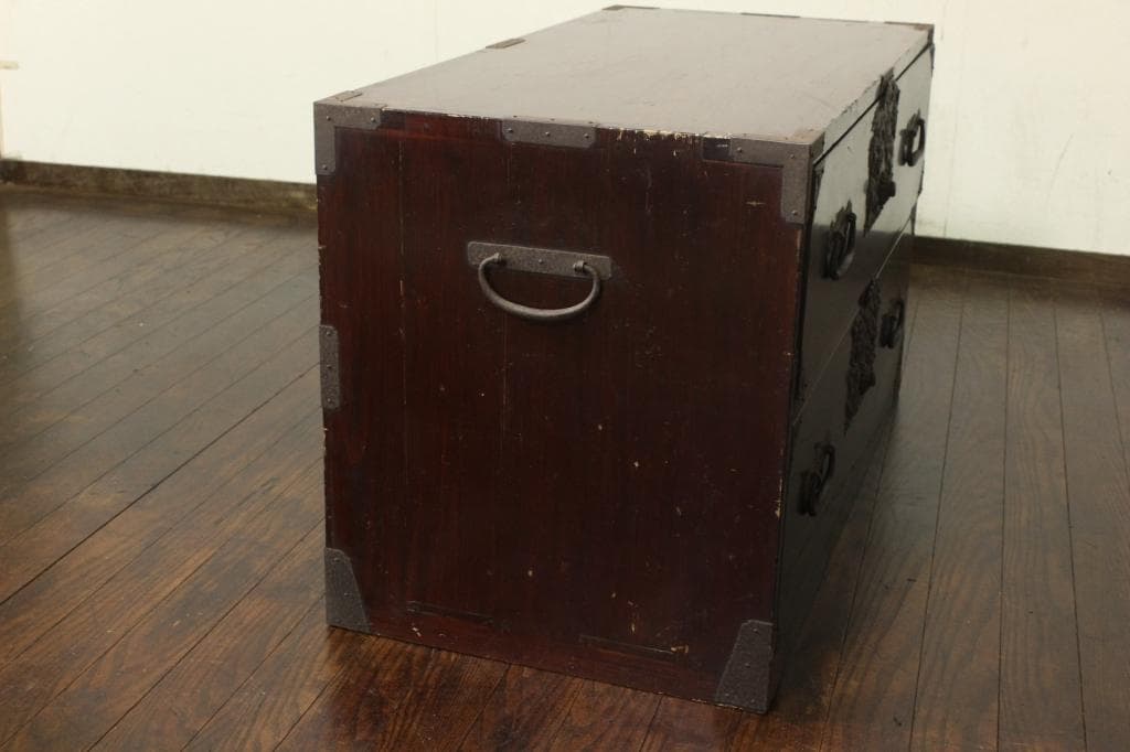 打ち出し金具！庄内箪笥 古家具/古民家/時代箪笥/チェスト/和家具/古道具/収納