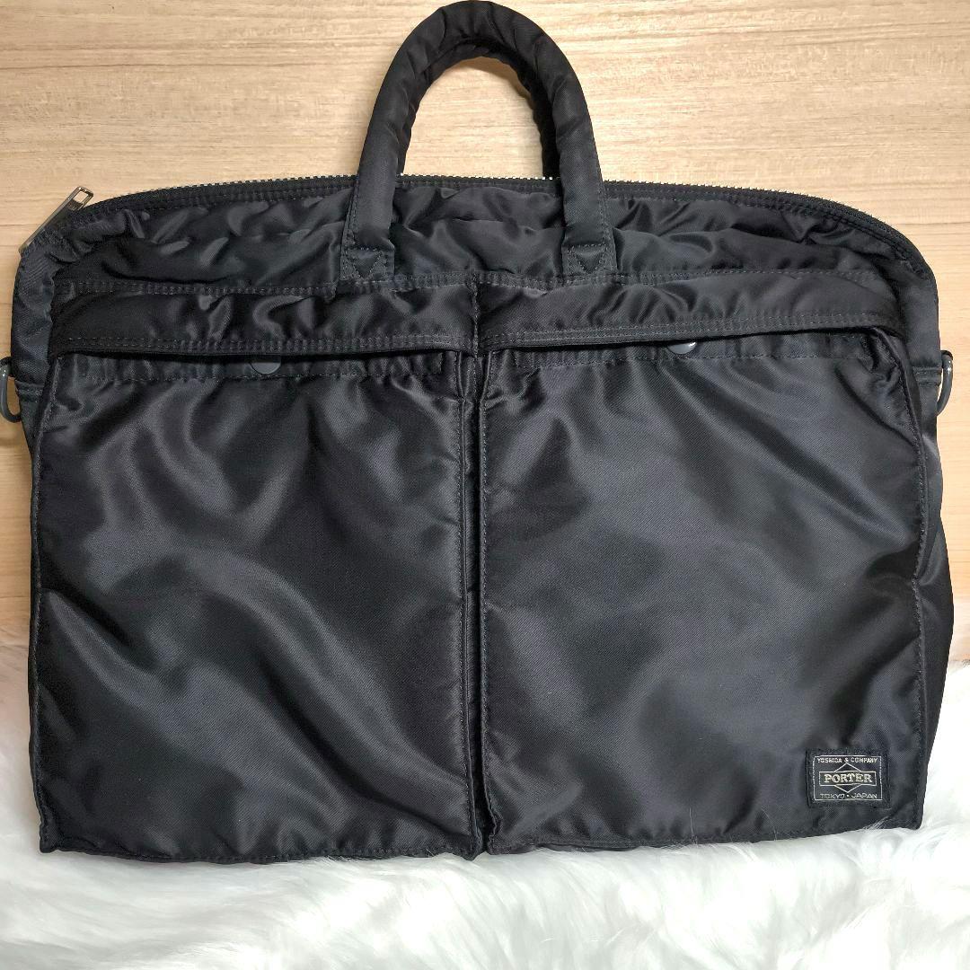 【美品】ポーター タンカー 廃盤 希少 ブリーフケース A4収納可能 ブラック