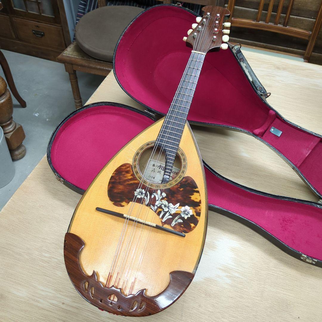 マンドリン　石川東一郎　1966年制作　螺鈿　べっ甲　アンティーク　ケース付き