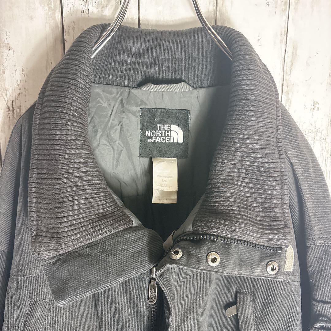 ノースフェイス コーデュロイ ジャケット L 刺繍ロゴ ドローコード付□