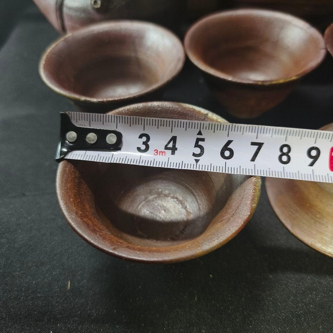 茶道具 備前焼 窯変煎茶器 吉延英秀 火襷宝瓶 共箱 未使用美品 旧家蔵出極上品