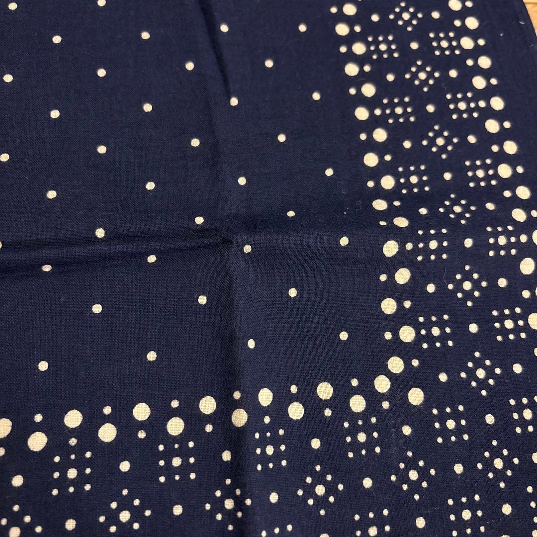 ビンテージ FAST COLOR ネイビー ドット バンダナ