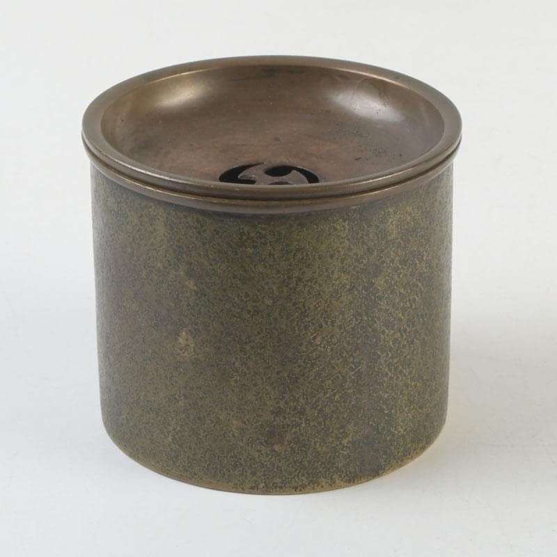 煎茶道具　黄銅　茶こぼし　建水　V　9637