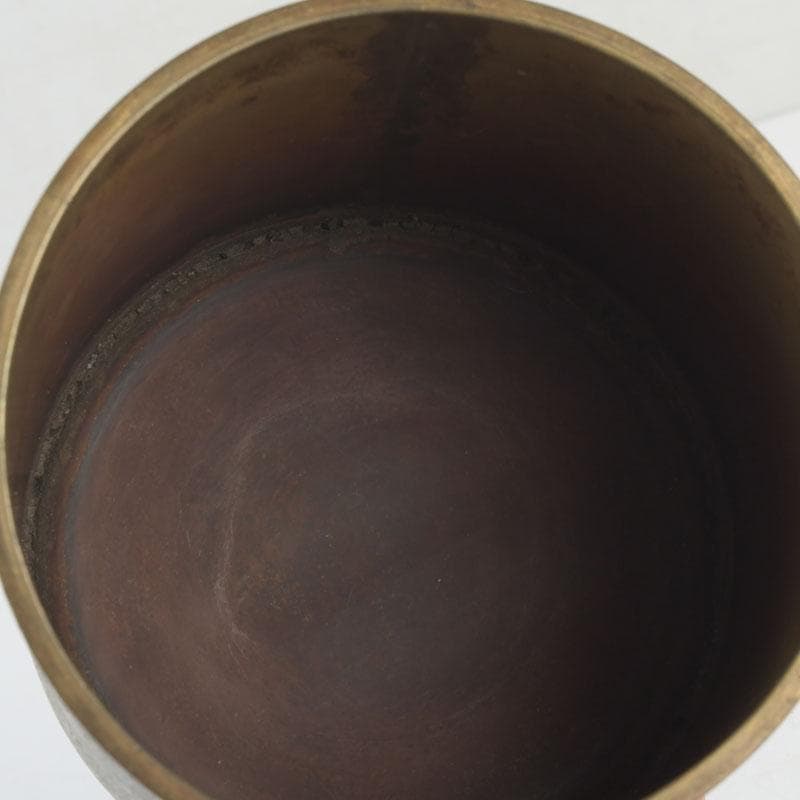 煎茶道具　黄銅　茶こぼし　建水　V　9637