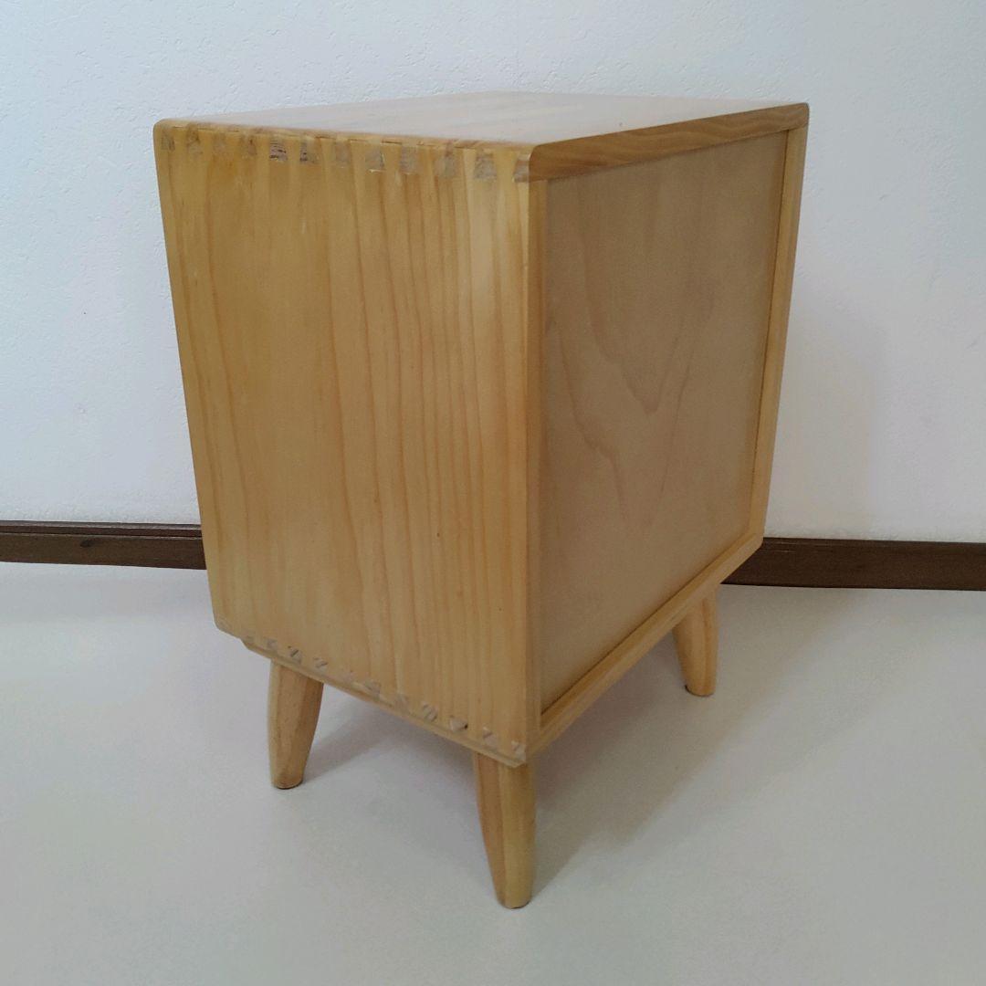 籐 木製 ベッド サイドテーブル ラタン ウッドキャビネット