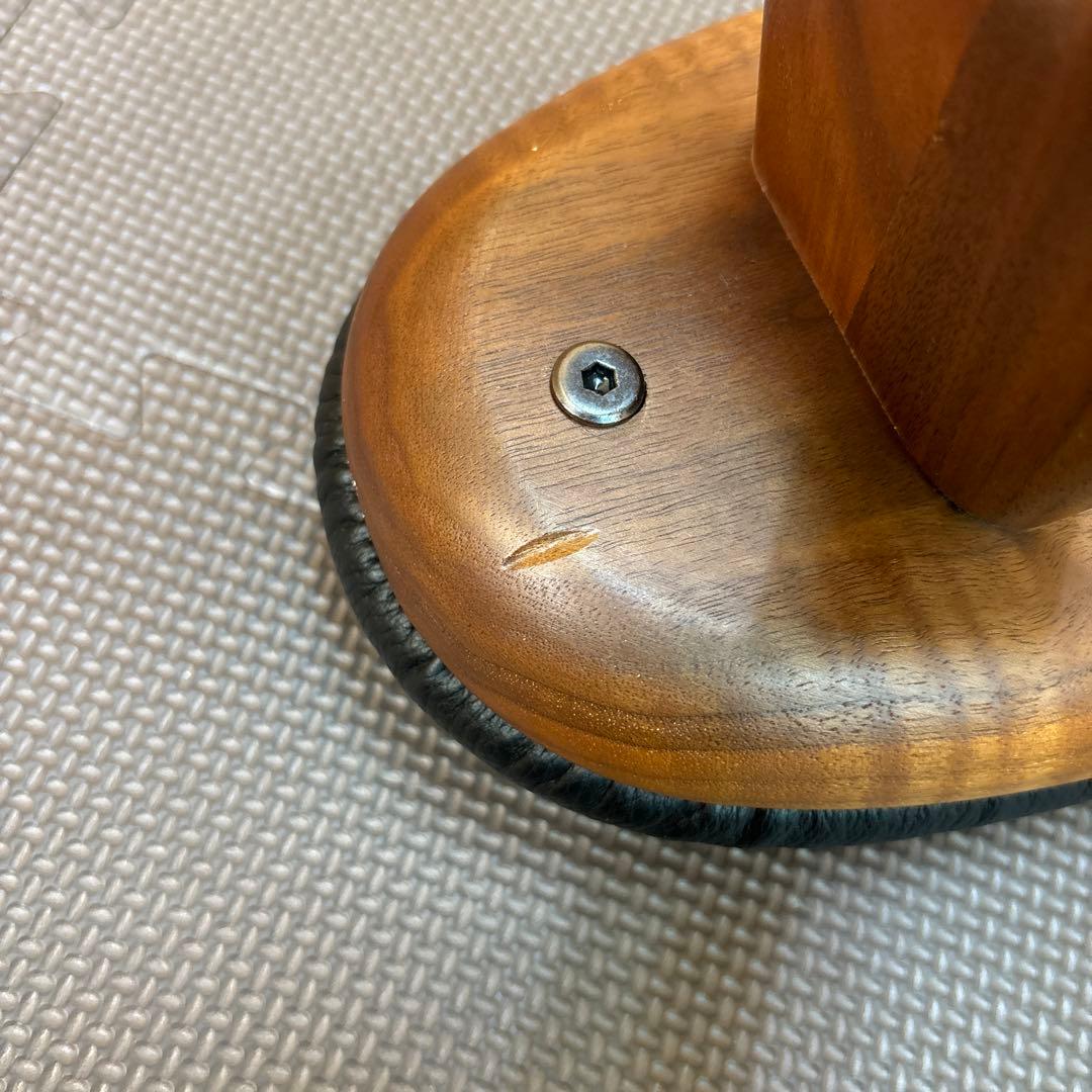 ナガノインテリア スツール ウォールナット×天然皮革