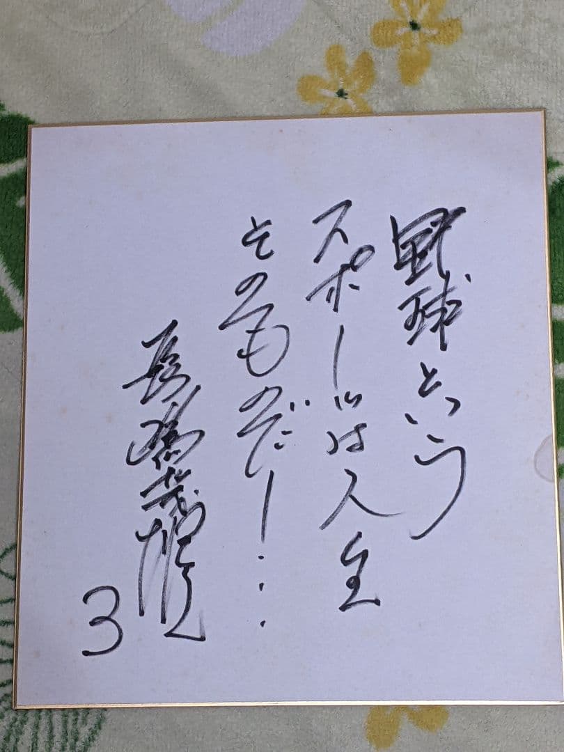 H*A様 長嶋茂雄 直筆色紙「 野球というスポーツは人生そのものだ！ 」