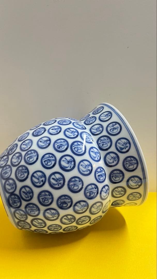 福寿染付水指