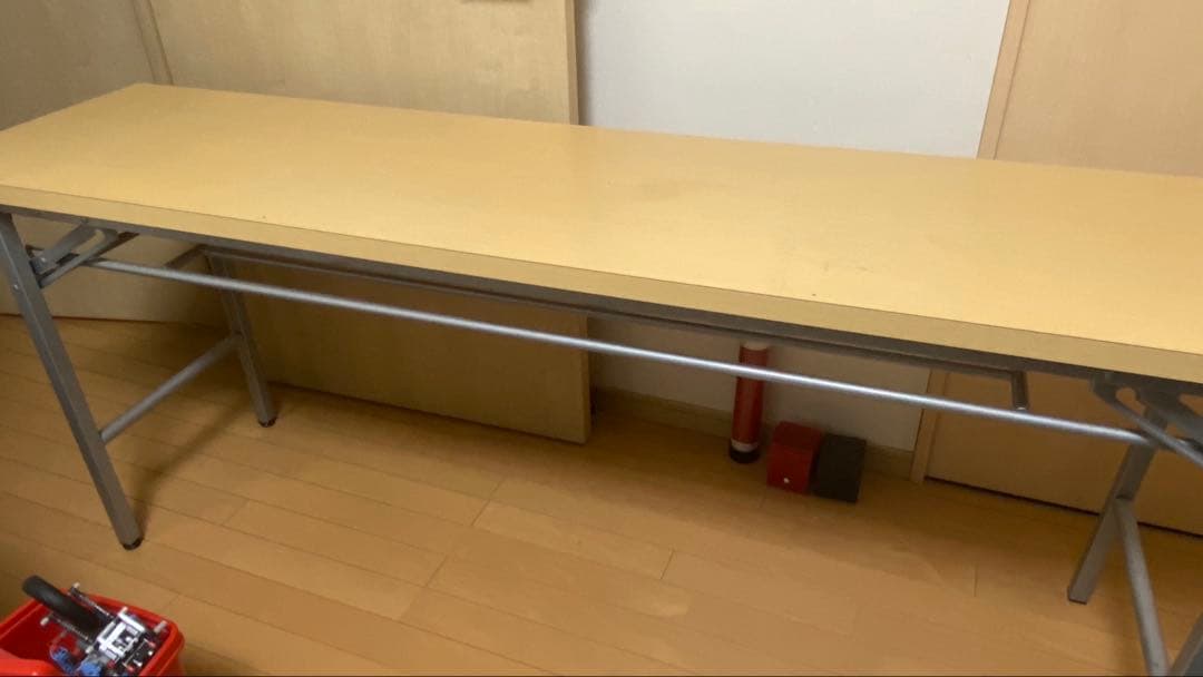 会議用 机 折りたたみテーブル ナチュラル