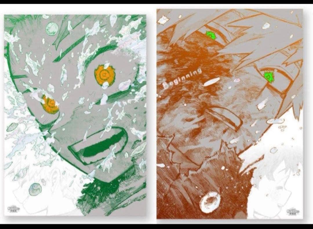 ヒロアカ 原画展 A2アートポスター The Beginning 爆豪 緑谷