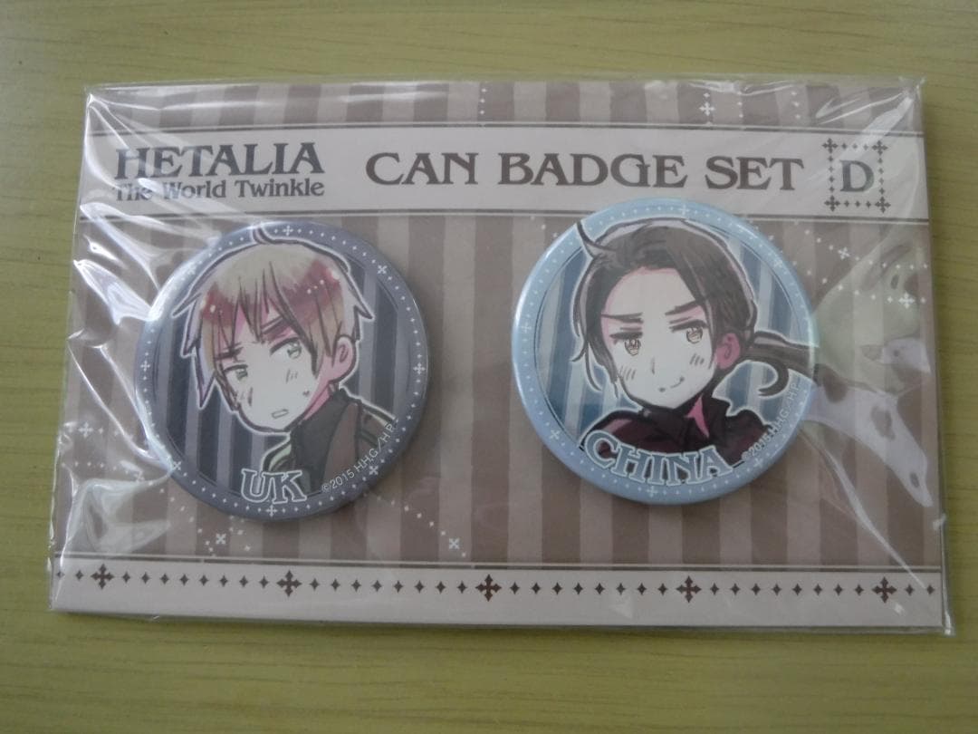 ◆ ヘタリア　缶バッジ 2種セット　イギリス ＆ 中国　缶バッジセット