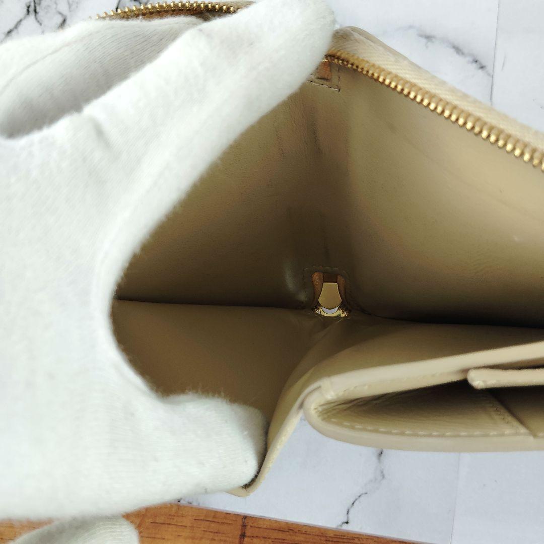 【現行】ボッテガヴェネタ☆マキシ　金金具　ラウンドファスナー　折り財布