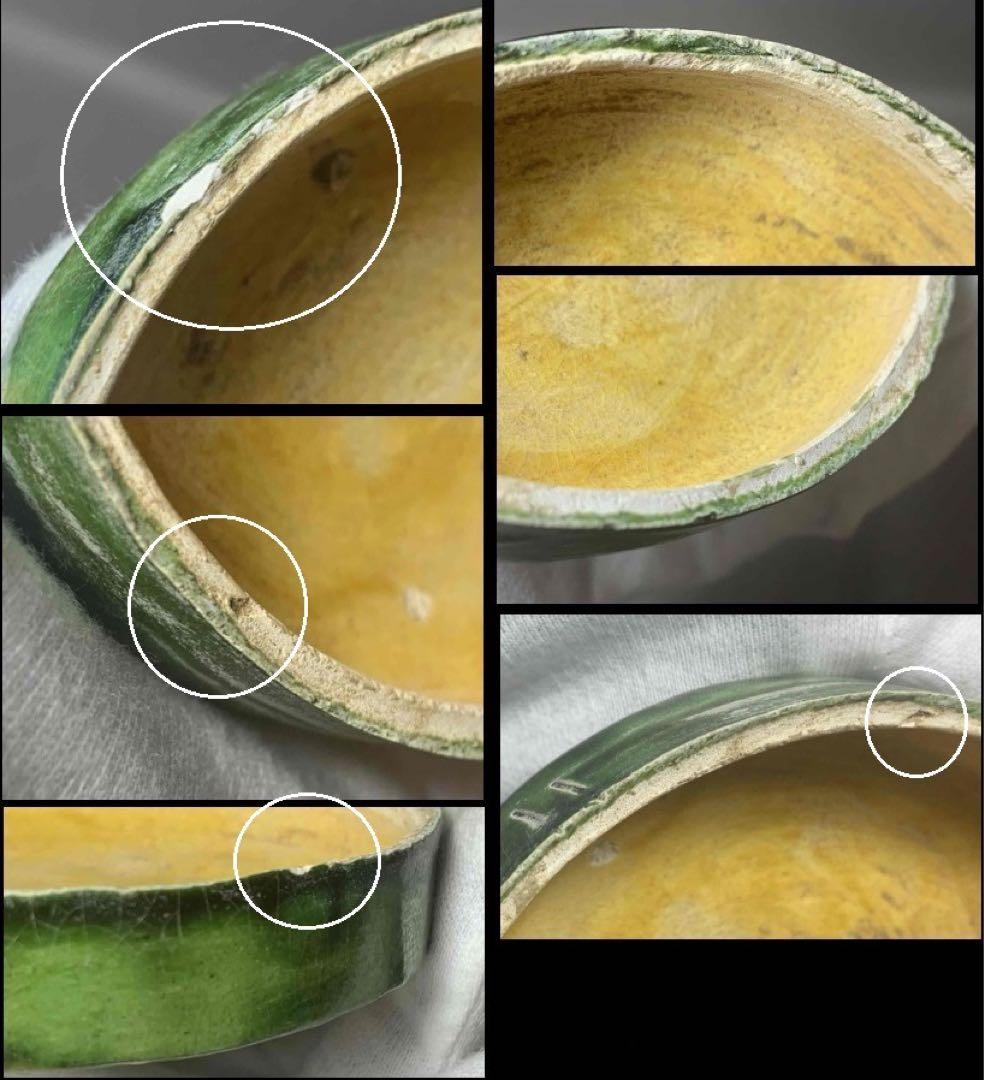 中国 三彩花図印合（香合）　f2220722