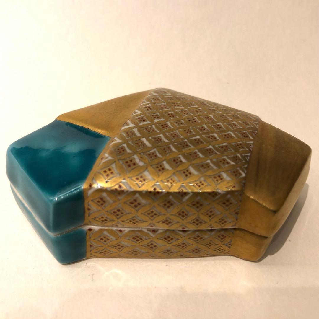 【茶道具】橋本陶正山作　薩摩結文香合