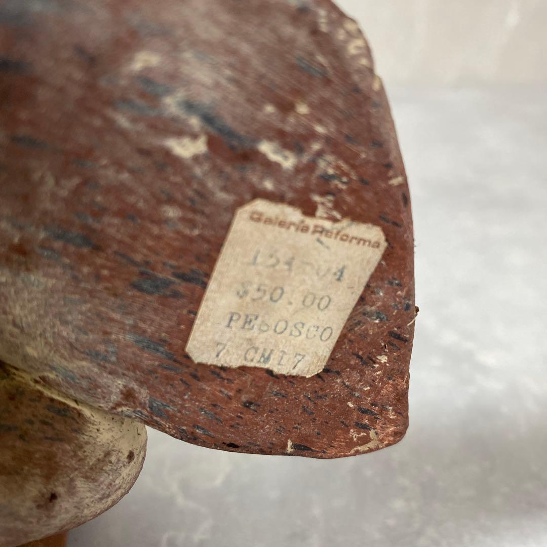 メキシコ　マヤ文明　戦士の土人形　テコラッタ　素焼き　ヴィンテージインテリア