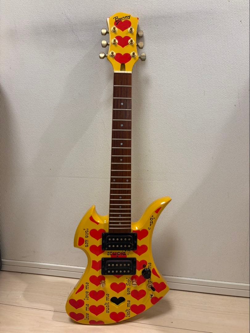FERNANDES BURNY イエローハートJr hideモデル ミニギター