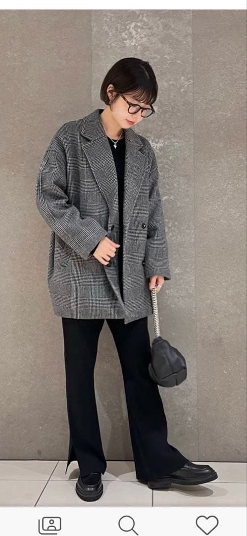 【美品】ジャーナルスタンダード　スーパー140ビーバーテーラーコート、黒