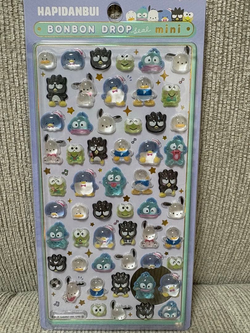 サンリオ ボンボンドロップシール８種 キティ マイメロ クロミ シナモン プリン