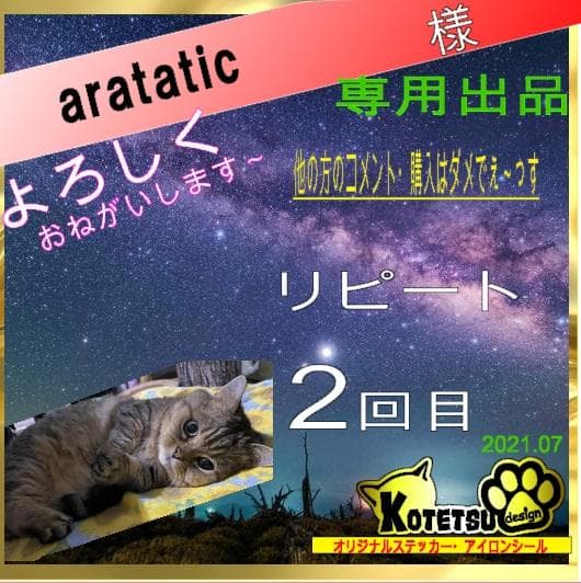 arataticさま　専用　リピ２回目　カッティングステッカー
