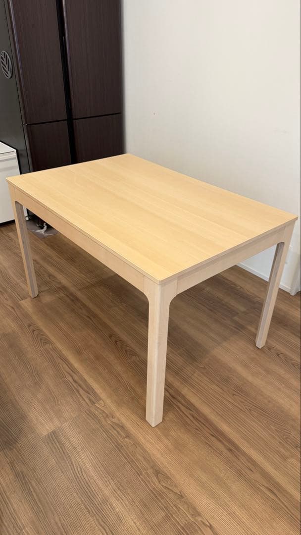 【12月限定販売】IKEA　ナチュラル木製伸縮式ダイニングテーブル