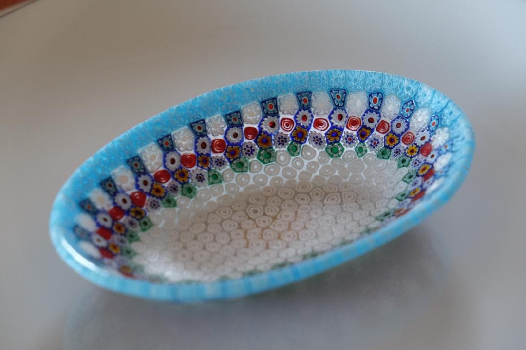 ベネチアンガラス ミルフィオリ プレート 皿 江波冨士子/黒木国昭/藤田喬平