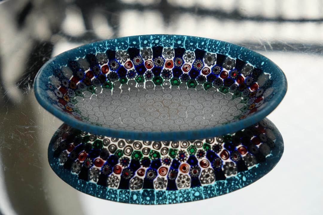 ベネチアンガラス ミルフィオリ プレート 皿 江波冨士子/黒木国昭/藤田喬平