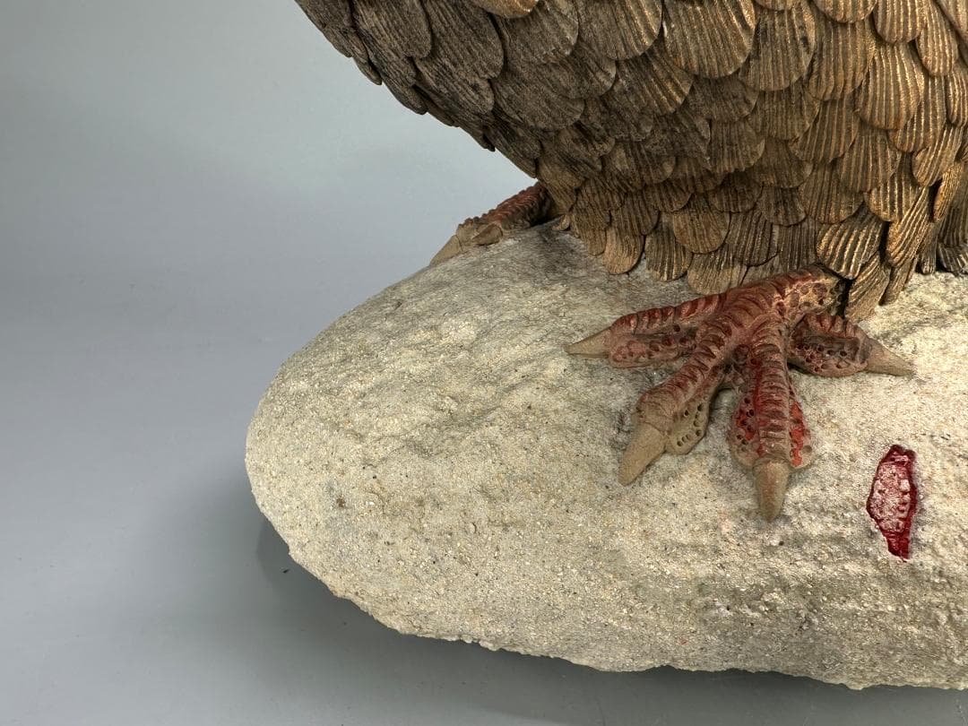 台湾陶磁　作家品　郭金蒼　在銘　鶏　置物　縁起物