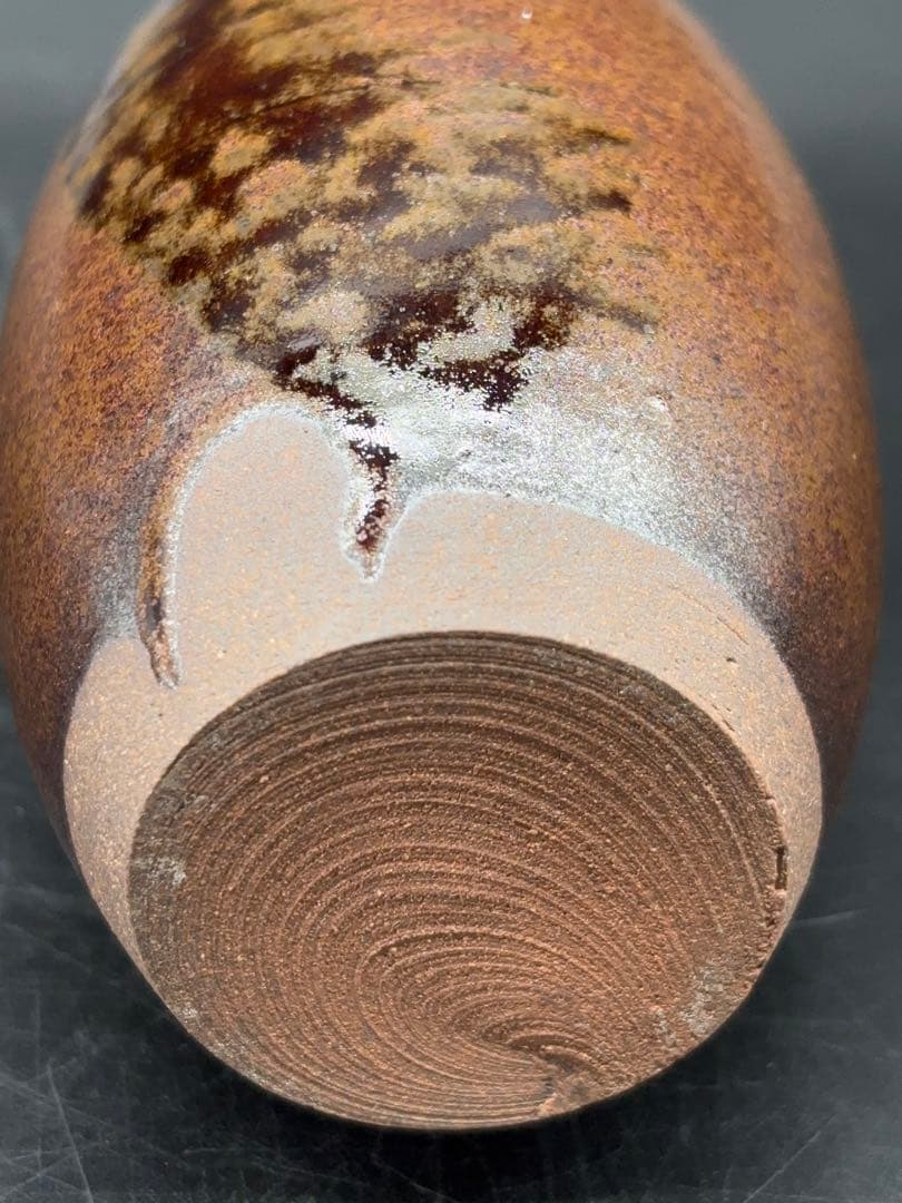 茶道具 平安 笹田有祥作 茶入 仕覆 共箱付 -515-