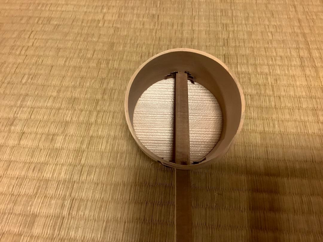 茶道具　湯桶+つくばい柄杓