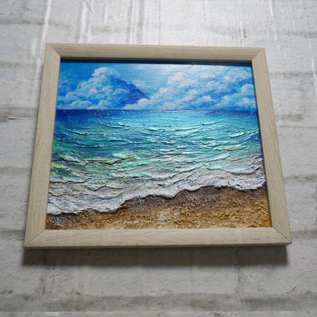 油絵 油彩 油彩画 絵 絵画【夏の海】