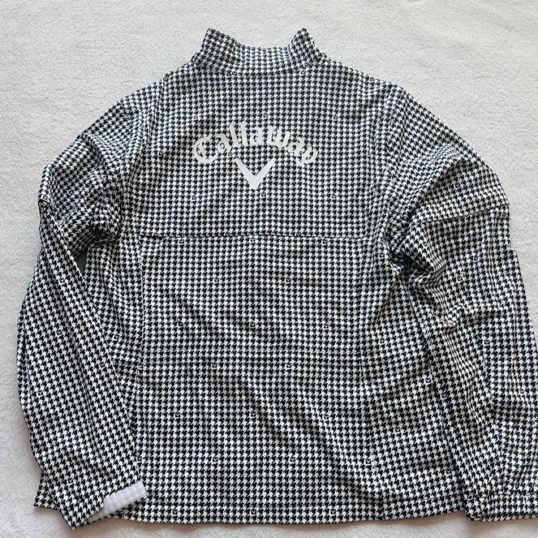 極美品　キャロウェイ　レインコート　ジャケット　パンツ　千鳥格子　L 　ネイビー