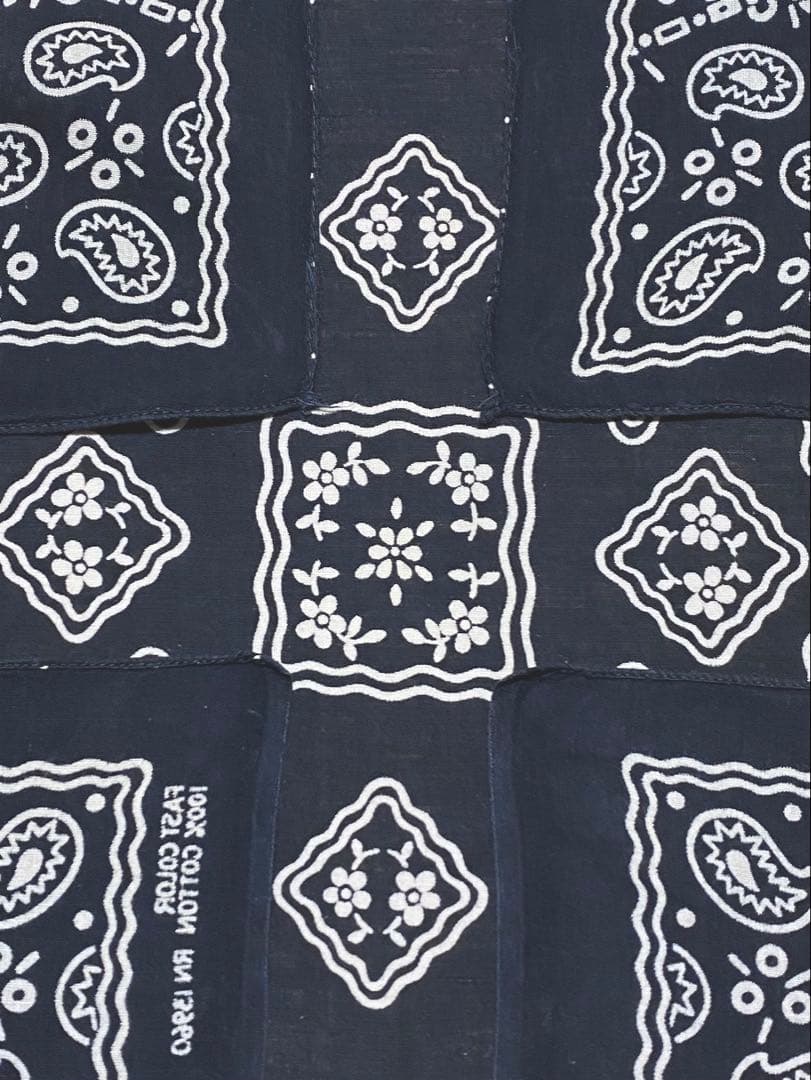 レアカラー ブラック クッキー パリス 13960 ビンテージバンダナ 1582