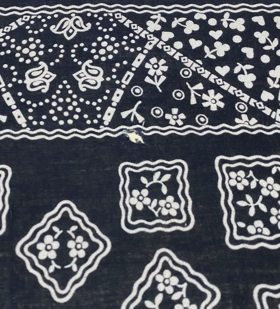 レアカラー ブラック クッキー パリス 13960 ビンテージバンダナ 1582